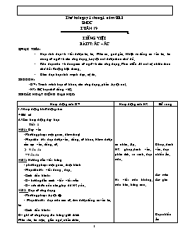 Giáo án các môn khối lớp 1 - Tuần 19