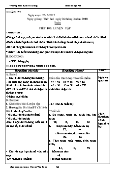 Giáo án các môn khối lớp 1 - Tuần 27 - Trường Tiểu học Hải Đông