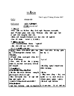Giáo án các môn khối lớp 1 - Tuần 28 năm 2017