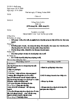 Giáo án các môn khối lớp 1 - Tuần 3 năm học 2018