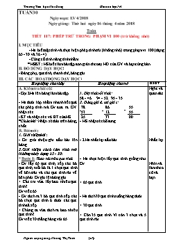 Giáo án các môn khối lớp 1 - Tuần 30 - Trường Tiểu học Hải Đông