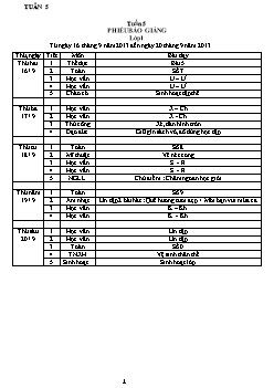 Giáo án các môn khối lớp 1 - Tuần 5 năm 2013