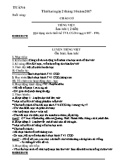 Giáo án các môn khối lớp 1 - Tuần 6