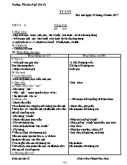 Giáo án các môn khối lớp 1 - Tuần 9 - Trường Tiểu học Ngô Gia Tự