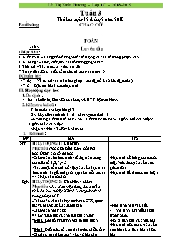 Giáo án các môn lớp 1 - Tuần 3 - Lê Thị Xuân Hương
