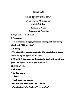 Giáo án mầm non lớp chồi - Làm quen văn học - Đề tài: Truyện “Chú vịt xám” - Chủ đề: Bản thân