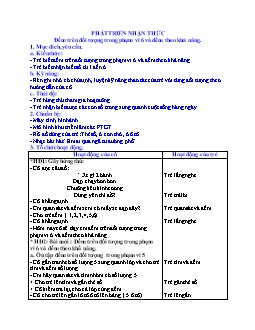 Giáo án mầm non lớp chồi - Phát triển nhận thức - Đếm trên đối tượng trong phạm vi 6 và đếm theo khả năng