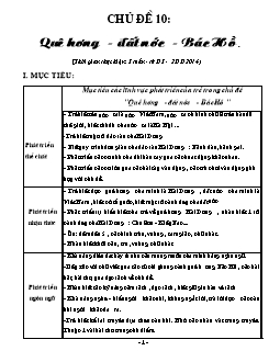 Giáo án mầm non lớp chồi - Tuần 1 đến tuần 3