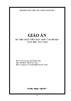 Giáo án mầm non lớp lá - Chủ đề 4: Nghề nghiệp - Nhánh 1: Nghề dịch vụ - Lĩnh vực: Giáo dục phát triển thể chất