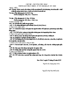 Giáo án mầm non lớp lá - Chủ đề: Trường tiểu học năm học 2018