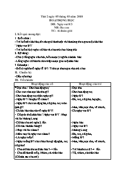 Giáo án mầm non lớp lá - Hoạt động học dạy học: Ngày vui 8/3 - Nghe hát: Ru con - Tập chạy: Ai đoán giỏi