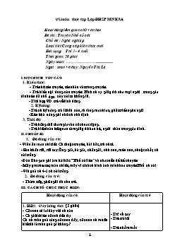 Giáo án mầm non lớp lá - Hoạt động: Làm quen chữ văn học - Đề tài: Truyện Nhổ củ cải - Chủ đề: Nghề nghiệp