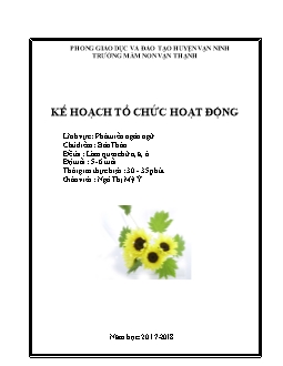 Giáo án mầm non lớp lá - Lĩnh vực: Phát triển ngôn ngữ - Chủ điểm: Bản Thân - Đề tài: Làm quen chữ a, ă, â