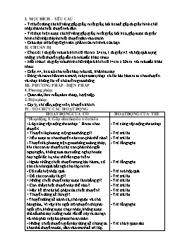 Giáo án mầm non lớp lá - Môn học: Tạo hình