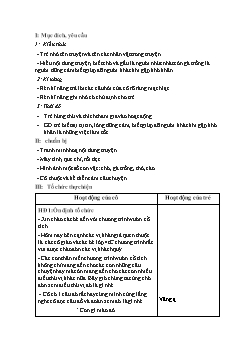 Giáo án mầm non lớp lá - Thơ: Chú bồ đội hành quân trong mưa