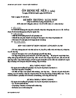 Giáo án mầm non lớp mầm - Bé đến trường mầm non