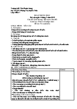 Giáo án mầm non lớp mầm - Chủ đề: Quê hương - Đất nước - Bác Hồ - Lĩnh vực: Phát triển nhận thức - Đề tài: Vẽ cảnh biển