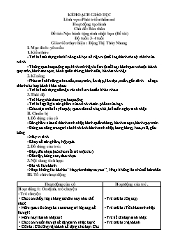 Giáo án mầm non lớp mầm - Lĩnh vực: Phát triển thẩm mĩ - Hoạt động tạo hình - Chủ đề: Bản thân - Đề tài: Nặn bánh tặng sinh nhật bạn