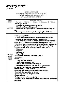 Giáo án mầm non lớp mầm - Tuần 2 - Chủ đề: Quê hương - Đất nước - Bác Hồ - Chủ đề nhánh: Bác Hồ kính yêu