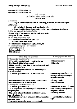 Giáo án môn Mĩ thuật lớp 1 - Chủ đề 8: Bình hoa xinh xắn