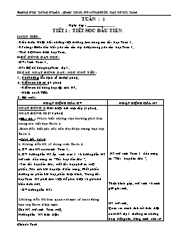 Giáo án môn Toán lớp 1 - Trường tiểu học Vĩnh Hòa