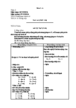 Giáo án tổng hợp các môn khối 1 - Tuần 15