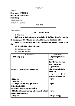 Giáo án tổng hợp các môn khối 1 - Tuần 17