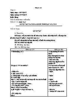 Giáo án tổng hợp các môn khối 1 - Tuần 24