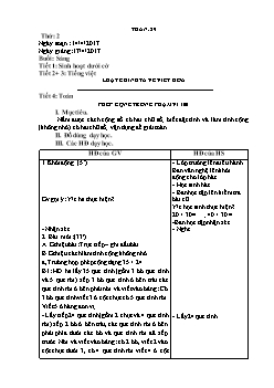 Giáo án tổng hợp các môn khối 1 - Tuần 29