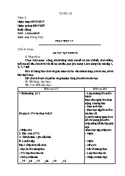 Giáo án tổng hợp các môn khối 1 - Tuần 32