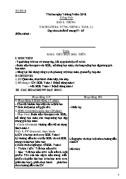 Giáo án tổng hợp các môn khối lớp 1 - Tuần 1 năm 2018