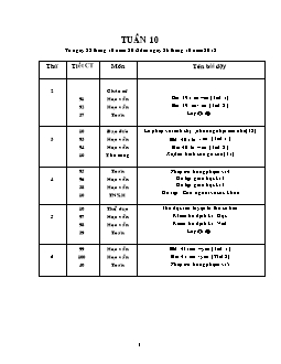 Giáo án tổng hợp các môn khối lớp 1 - Tuần 10