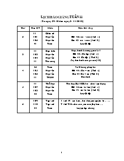 Giáo án tổng hợp các môn khối lớp 1 - Tuần 11