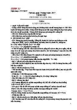 Giáo án tổng hợp các môn khối lớp 1 - Tuần 32 năm 2017