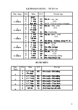 Giáo án tổng hợp các môn lớp 1 - Tuần 16