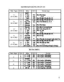 Giáo án tổng hợp các môn lớp 1 - Tuần 33