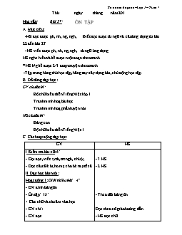 Kế hoạch dạy học – Lớp 1 – Tuần 7