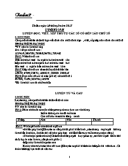 Giáo án buổi chiều Lớp 4 - Tuần 2 đến 26