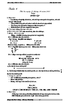 Giáo án các môn học lớp 3 (buổi chiều) - Trường Tiểu học Nhân Đạo - Tuần 8