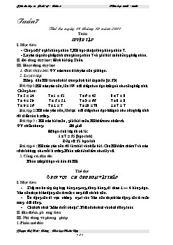 Giáo án các môn học lớp 3 (buổi chiều) - Trường Tiểu học Nhân Đạo - Tuần 7