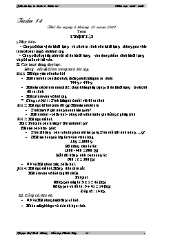 Giáo án các môn học lớp 3 (buổi chiều) - Trường Tiểu học Nhân Đạo - Tuần 14