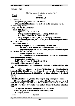 Giáo án các môn học lớp 3 (buổi chiều) - Trường Tiểu học Nhân Đạo - Tuần 20