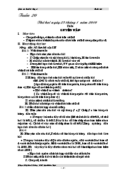 Giáo án các môn học lớp 3 (buổi chiều) - Tuần 20