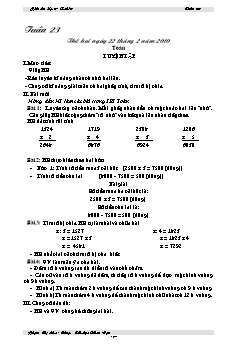 Giáo án các môn học lớp 3 (buổi chiều) - Tuần 23