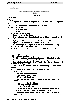 Giáo án các môn học lớp 3 (buổi chiều) - Tuần 26