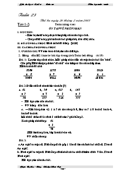 Giáo án các môn học lớp 3 - Năm 2012 - 2013 - Tuần 23