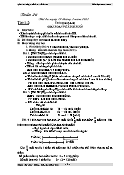 Giáo án các môn học lớp 3 - Năm học 2012 - 2013 - Tuần 26