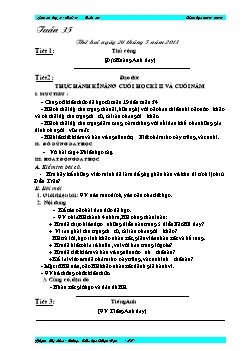 Giáo án các môn học lớp 3 - Năm học 2012 - 2013 - Tuần 35