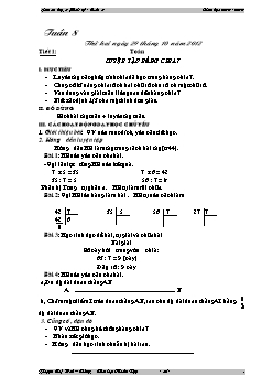 Giáo án các môn học lớp 3 - Năm học 2012 - 2013 - Tuần học 8