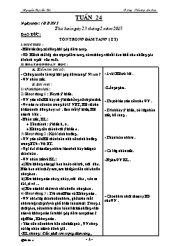 Giáo án các môn học lớp 3 - Trường Tiểu học La Sơn - Tuần 24